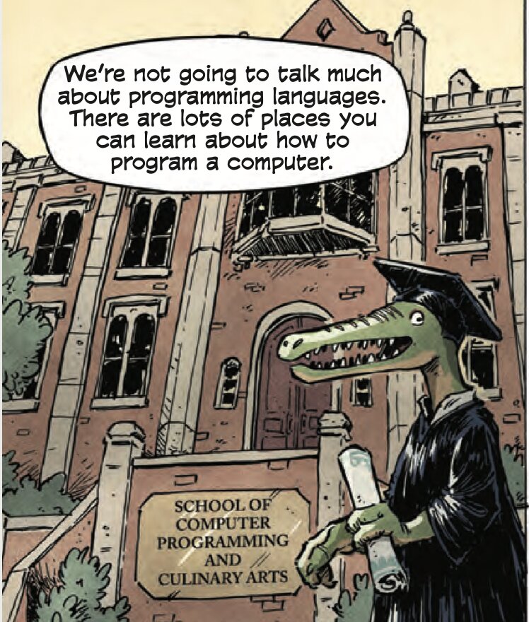 Professor Isabella Brunel cooking up computer knowledge