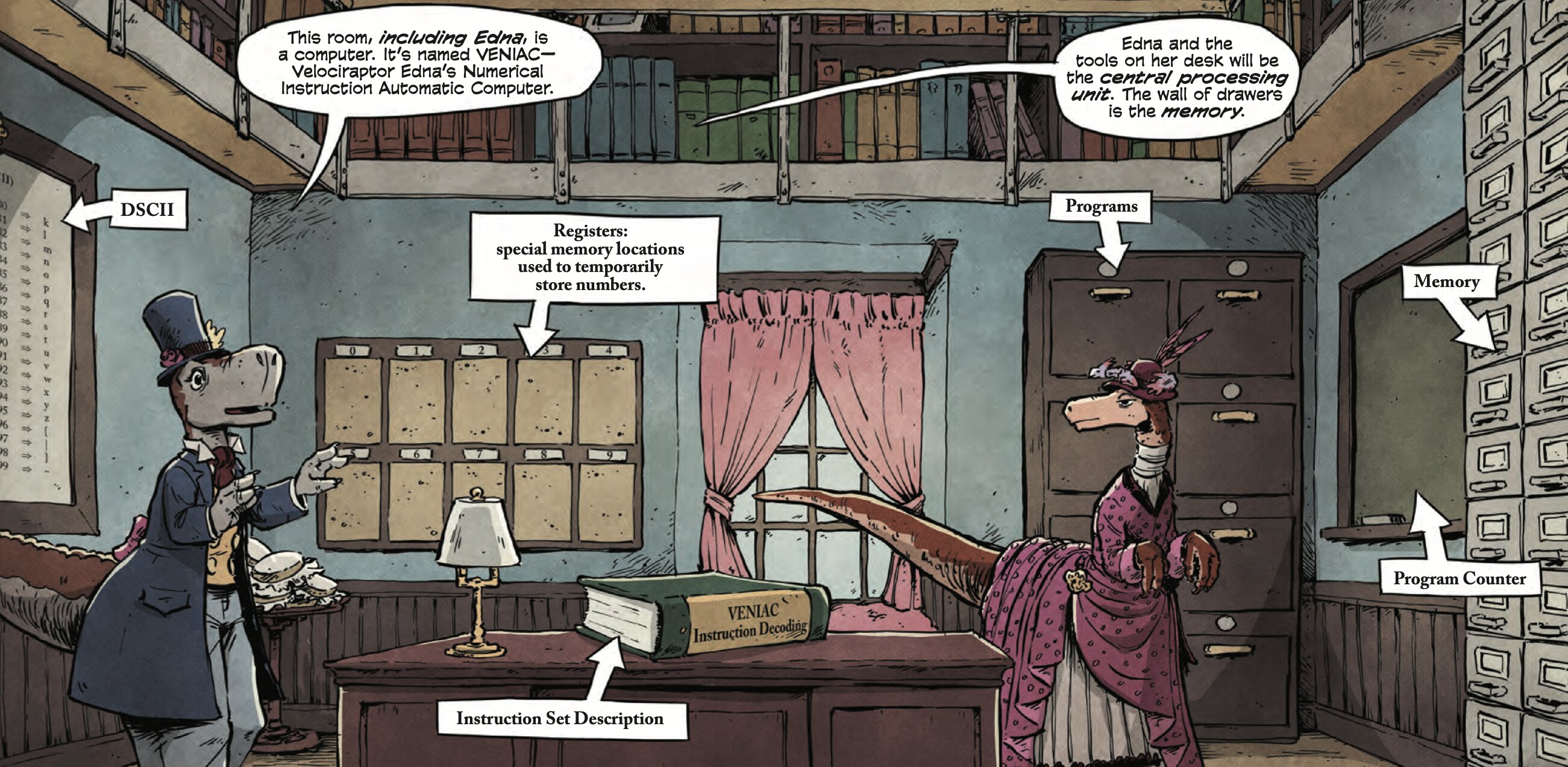 Illustration of the Veniac office workspace